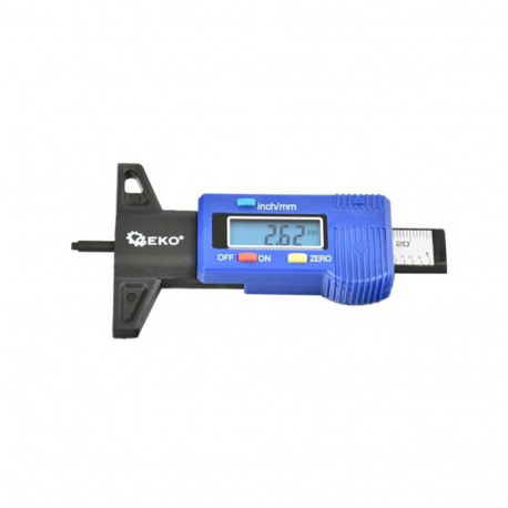 LCD Display Digital Tyre Tread Depth Gauge 0 - 25,4mm Geko