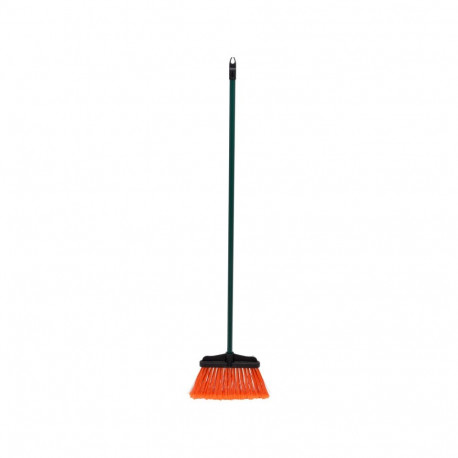 Flo GRD 35906 garden broom, PVC bristles 135mm, PVC coated metal handle, thread mounting