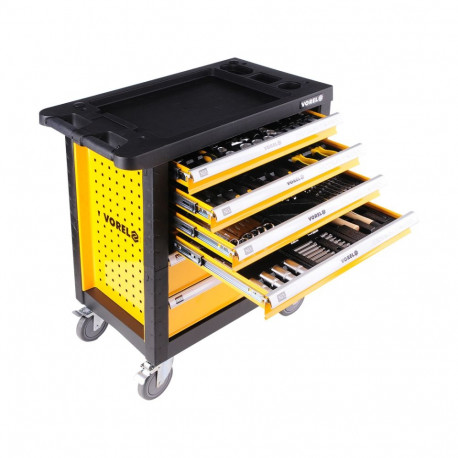 Vorel Tool Cabinet 58540, 177 pcs, 6 drawers, 901x770x458 mm, steel plate, 12 trays, ball bearing, c