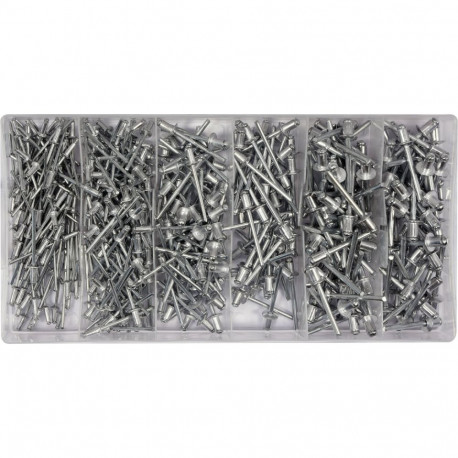 Yato pimeedid YT-36420, 400 tk, alumiinium, terassüdamik, 2.4 mm x100, 3.2 mm x100, 4 mm x100, 4.8 m