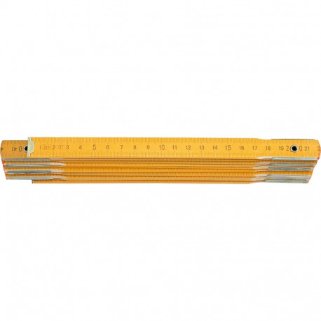 Toya Folding Rule 15010, 1m, foldable, wood, lacquered, moisture-resistant, locking hinges