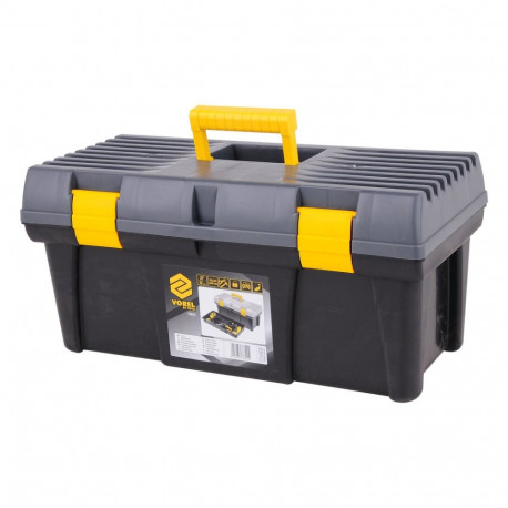Vorel 78802 GRD plastic tool box, 20" (500 mm), PVC, 525x256x246 mm, side handle, includes toolkit a