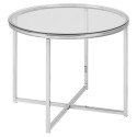 Diivanilaud CROSS ümmargune Ø55x45 cm, selge