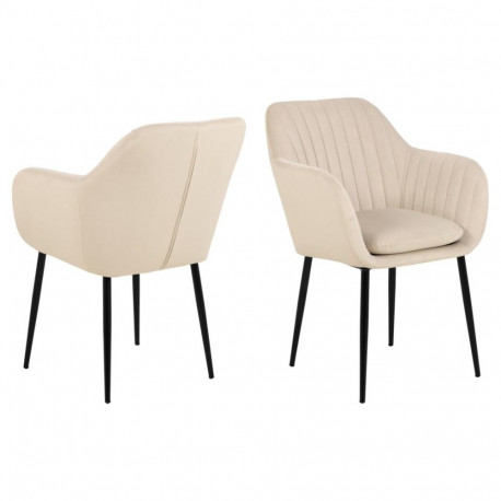 Söögitool EMILIA käetoega, liivakarva