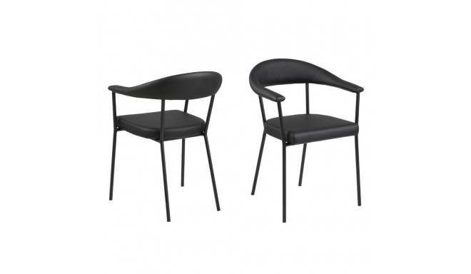 Söögitool AVA käetoega, must