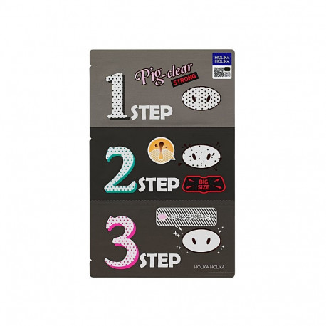 Holika Holika Pig Clear Blackhead 3-Step Kit (Strong)