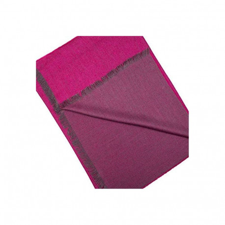 SOKISAHTEL Alpakavillane fuksiaroosa kahepoolne siidisegune sall 425