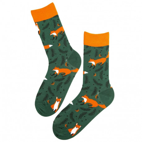 SOKISAHTEL FOXY rohelised puuvillased sokid 444, 446