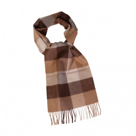 SOKISAHTEL Alpakavillane pruunikas beež ruuduline sall 425