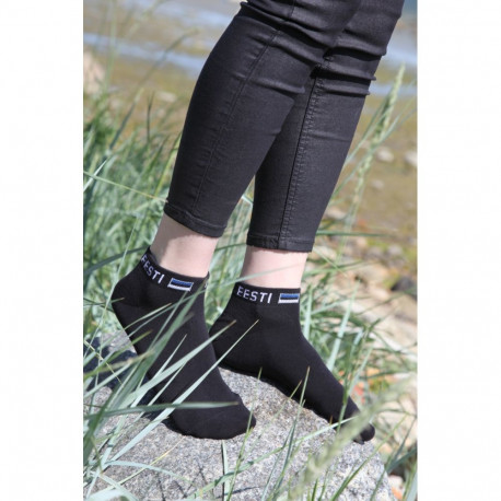 SOKISAHTEL VIRU puuvillased musta värvi sokid naistele ja meestele 444, 446, 452