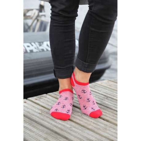 SOKISAHTEL MERMAID ankrutega punased sokid 444