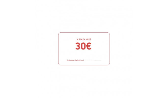 SOKISAHTEL Sokisahtli KINKEKAART 30€
