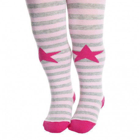 SOKISAHTEL ROANNA roosad triibulised sukkpüksid beebidele 422