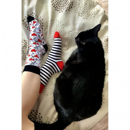 SOKISAHTEL PURRFECT LOVE valged puuvillased sokid
