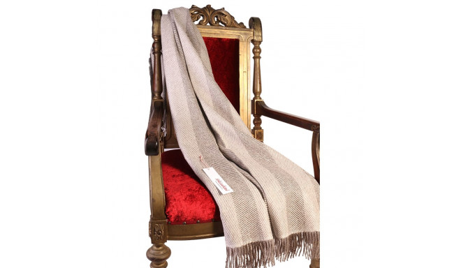 SOKISAHTEL Alpakavillane pruunikas-hallikas kalasabamustriline pleed 425