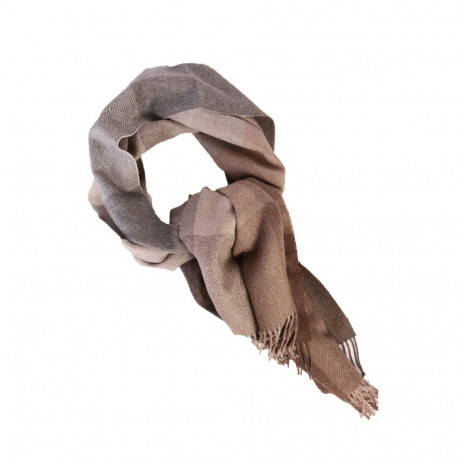 SOKISAHTEL Alpakavillane beeži-halli ruuduline suur sall 425