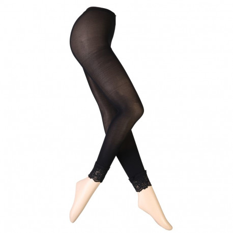 SOKISAHTEL VERONA musta värvi retuusid pitsäärega 424