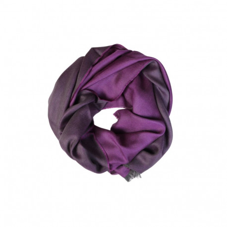 SOKISAHTEL Alpakavillane tumelilla kahepoolne siidisegune sall 425