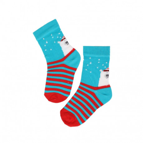 SOKISAHTEL WHITE BEAR sinised puuvillased sokid jääkaruga lastele 439