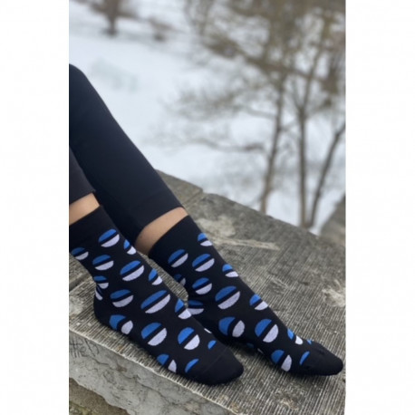 SOKISAHTEL MY ESTONIA lippudega musta värvi sokid 444, 446, 452