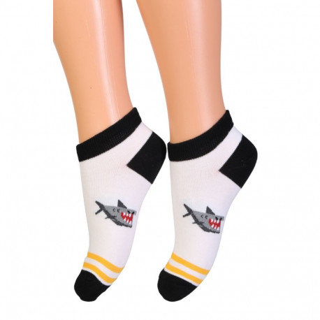 SOKISAHTEL SHARK valged madalad haikaladega sokid lastele 438, 439