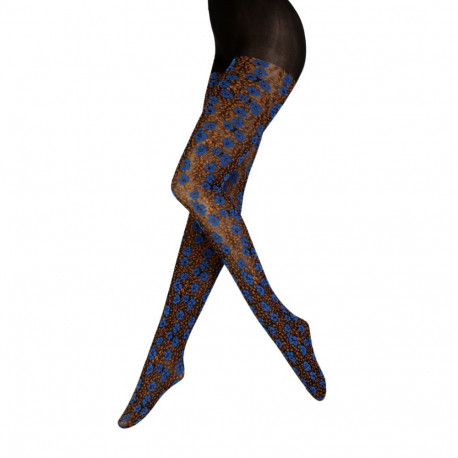 SOKISAHTEL GIA mustrilised siniste lilledega sukkpüksid 424