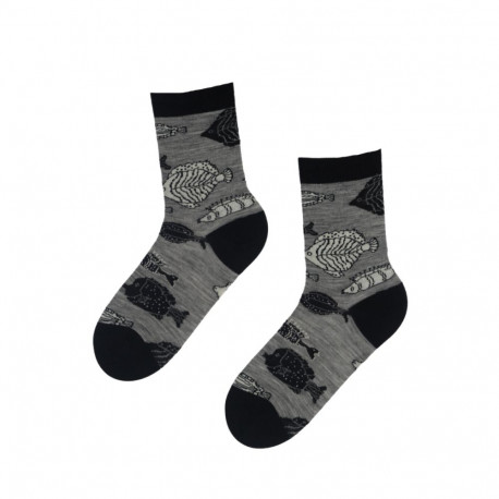 SOKISAHTEL ICEFISH meriinovillased kaladega sokid 444