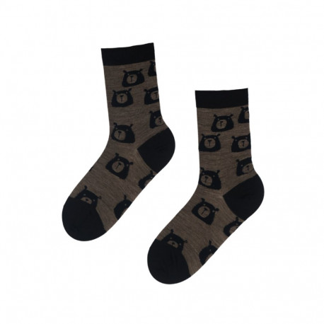 SOKISAHTEL BEAR WOOL meriinovillased karudega sokid 444, 452