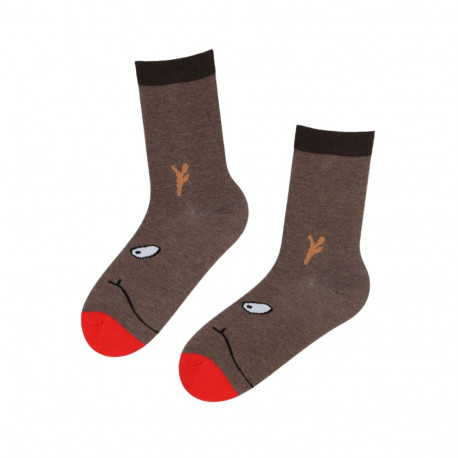 SOKISAHTEL RUDOLF põhjapõdraga puuvillased sokid 444