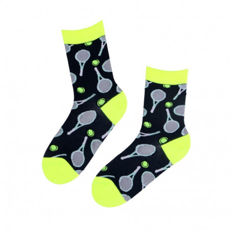 SOKISAHTEL TENNIS LOVER tumesinised reketitega puuvillased sokid