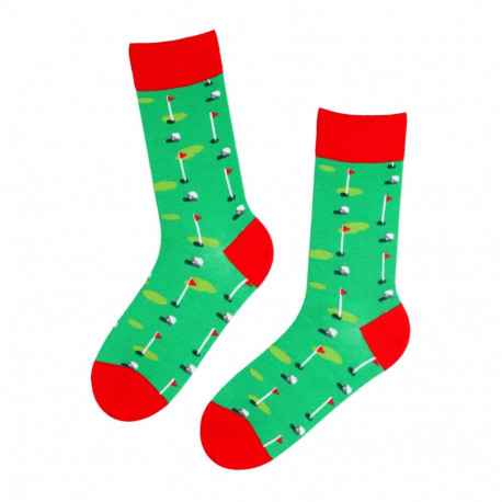 SOKISAHTEL GOLFPLAY rohelised golfiväljakuga puuvillased sokid 444, 446