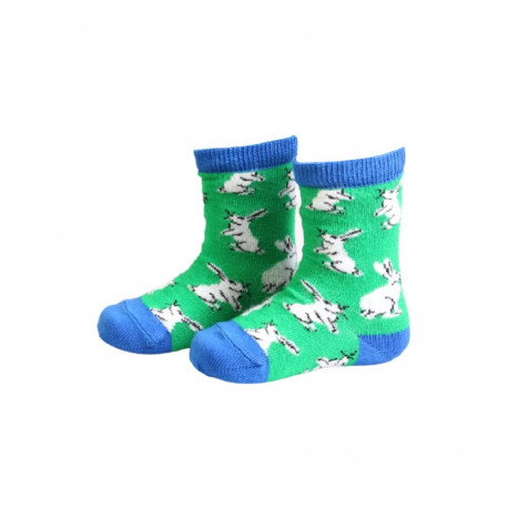 SOKISAHTEL EASTER rohelised jänestega puuvillased sokid beebidele 423, 430, 422