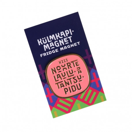 SOKISAHTEL 2023.a Noorte Laulu- ja tantsupeo roosa külmkapimagnet 425