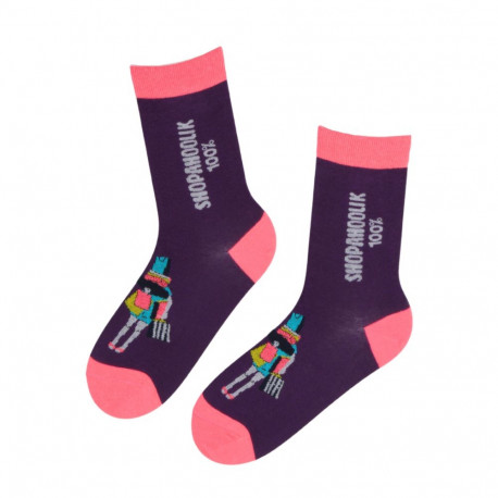 SOKISAHTEL SHOPAHOOLIK lillad puuvillased sokid 444