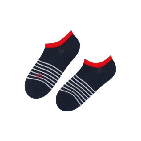 SOKISAHTEL CREW tumesinised madalad puuvillased sokid 444