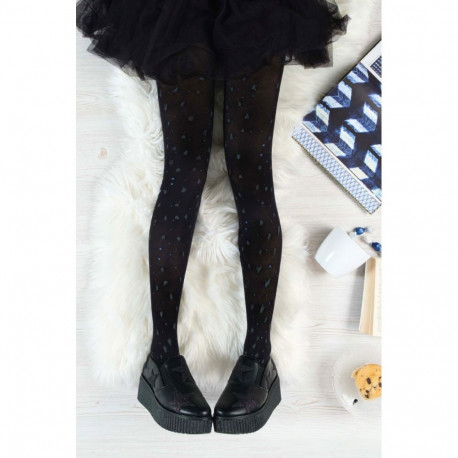 SOKISAHTEL ANIMALIER musta värvi mustrilised sukkpüksid 455, 424