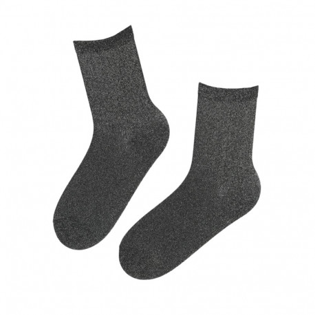 SOKISAHTEL FLABIA musta värvi sädelevad sokid 444