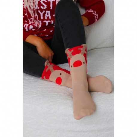 SOKISAHTEL JOSEPH pruuni põhjapõdraga jõulusokid 446