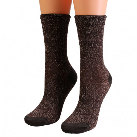 SOKISAHTEL Sarah Borghi LIZA pruunid sädelusega sokid 662, 676