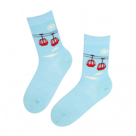 SOKISAHTEL SKI CABIN helesinised meriinovillased sokid 444