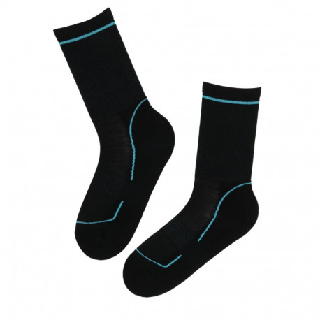 SOKISAHTEL HIKER meriinovillased musta värvi sokid 444