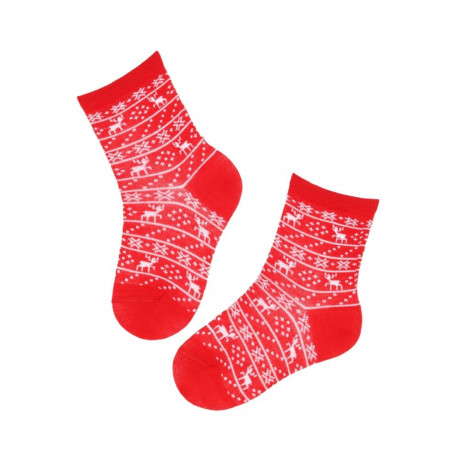 SOKISAHTEL PÄRT punased meriinovillased jõulusokid beebidele 423, 430, 422