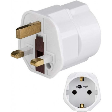 Goobay reisiadapter Euroopa - UK, valge (45353)