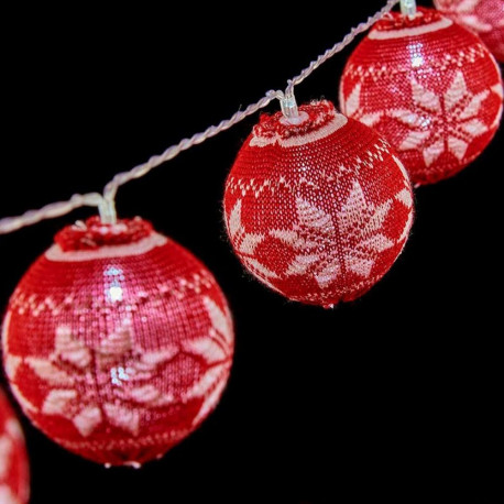 LED-pallide Pärg Krist+ Valge Punane 2 m Ø 6 cm