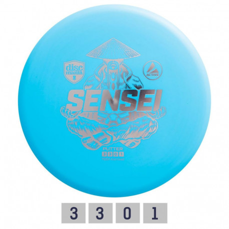 Discgolf DISCMANIA Putter SENSEI Active Light Blue 3/3/0/1
