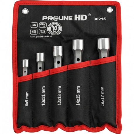 Klucze rurowe kahepoolne komplekt 5 tk (8x9-16x17mm), cv, proline "hd"