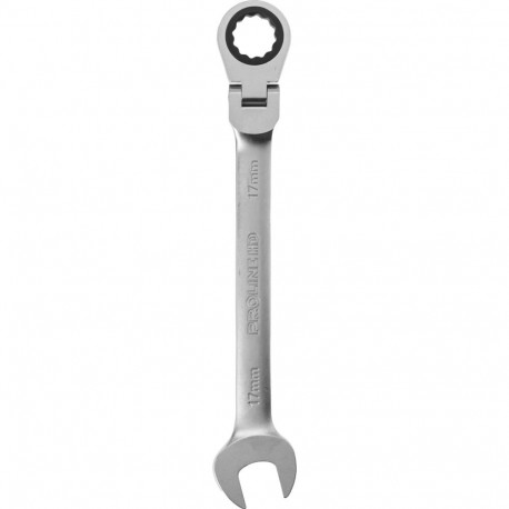 Klucz oczk-płaski z grzech. i przegubem 17mm,cv,proline "hd"