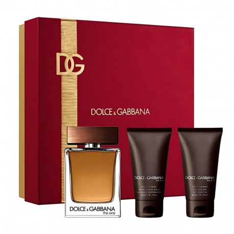 DOLCE GABBANA THE ONE POUR HOMME EAU DE TOILETTE 100ML VAPORIZADOR + BALSAMO AFTER SHAVE 50ML + GEL 