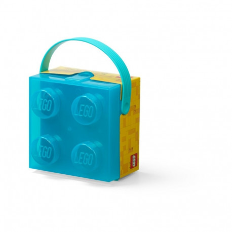 Room Copenhagen LEGO Box with Handle, Storage Box (light blue/transparent)