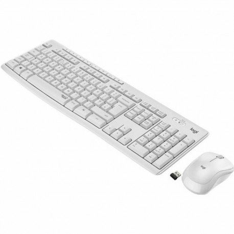 Klaviatuur ja Juhtmevaba Hiir Logitech MK295 Valge Prantsuse AZERTY